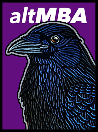 The altMBA logo - the raven